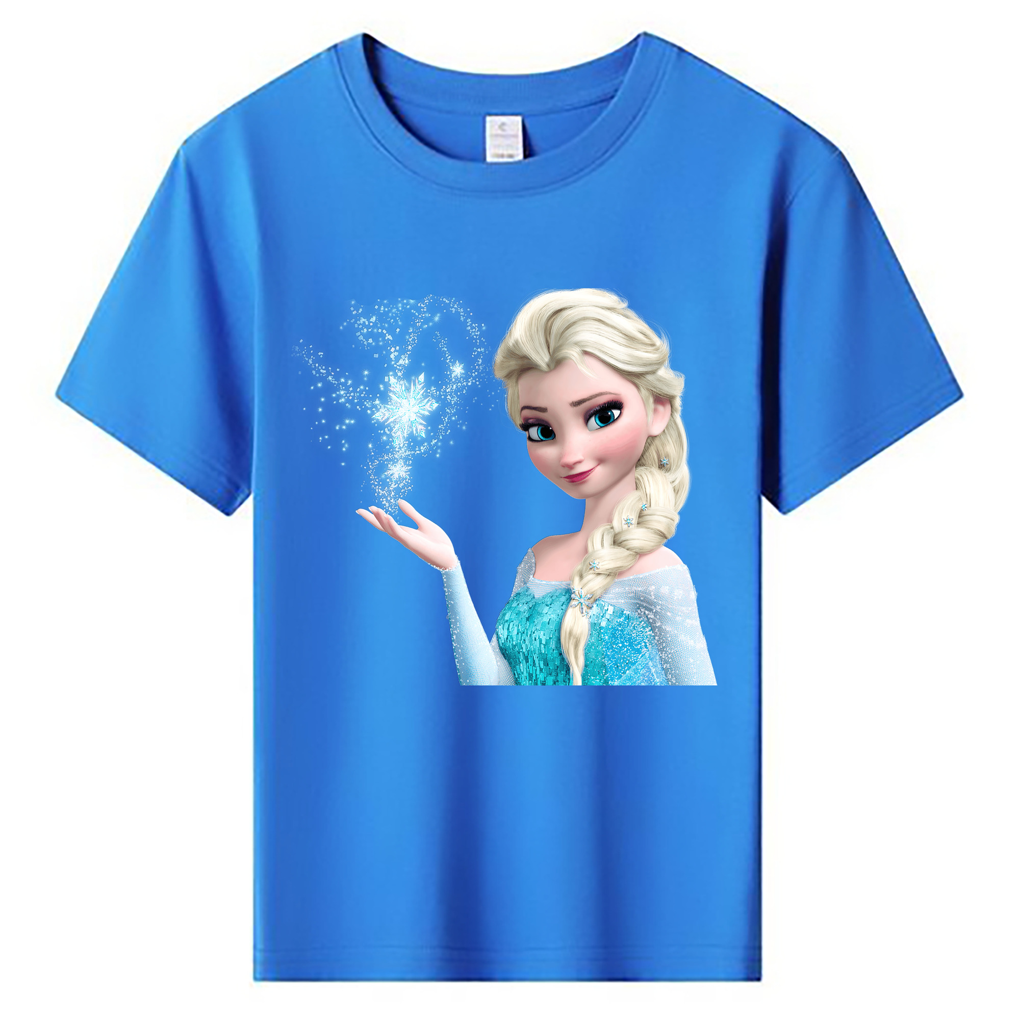 （画像用） アナと雪の女王 アンナ エルサ Frozen Anna Elsa 綿100％キッズTシャツ（フロントプリント）